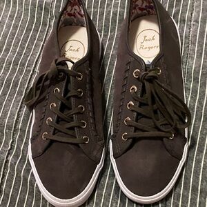 Jack Rogers suede grey sneakers